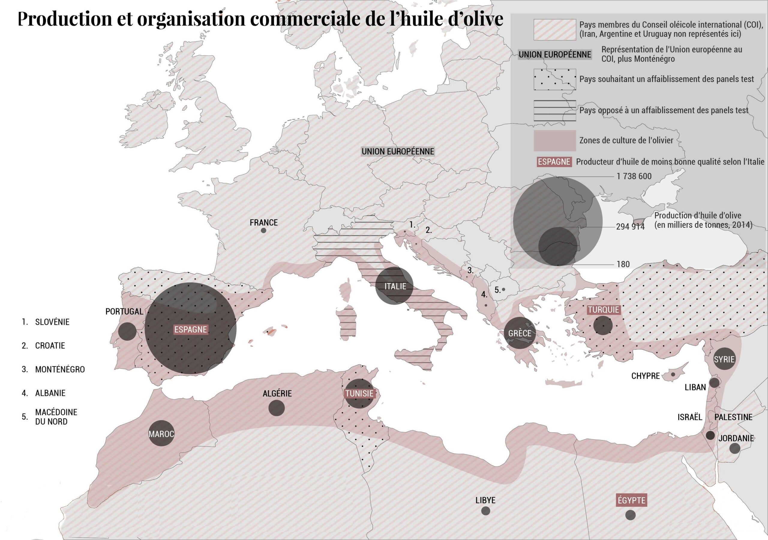 production et organisation commerciale de l'huile d'olive dans le bassin europeen